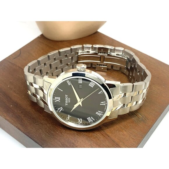 Tissot Men's Watch Swiss Quartz Black Dial 42mm Stainless Steel T1294101105300 - Picture 8 of 14